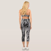 Bambus verlasse vertikal capri leggings (Rückseite)