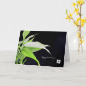 Bambus verlässt Reise alles- Gute zum Karte (Gelbe Blume)