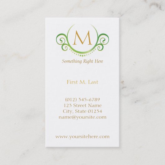 Bambus Visitenkarte (Vorderseite)