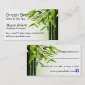 Bambus-Wellness-Center-Haut-Sorgfalt-Massage-Salon Terminkarte (Vorne/Hinten)