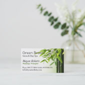 Bambus-Wellness-Center-Haut-Sorgfalt-Massage-Salon Terminkarte (Stehend Vorderseite)