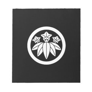 Bambusartige Enziane im Kreis Notizblock