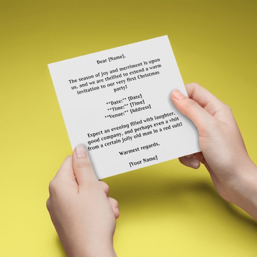 Bambusbär's Erste Weihnachten, Brauch Einladung