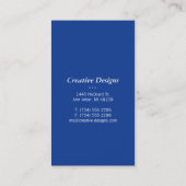 Bambusblau Visitenkarte (Rückseite)