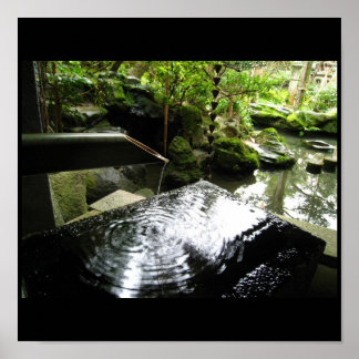 Bambusbrunnen, Bilder aus Japan Poster