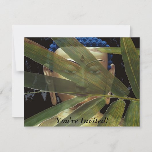 Bambusbuddha Einladung (Vorderseite)