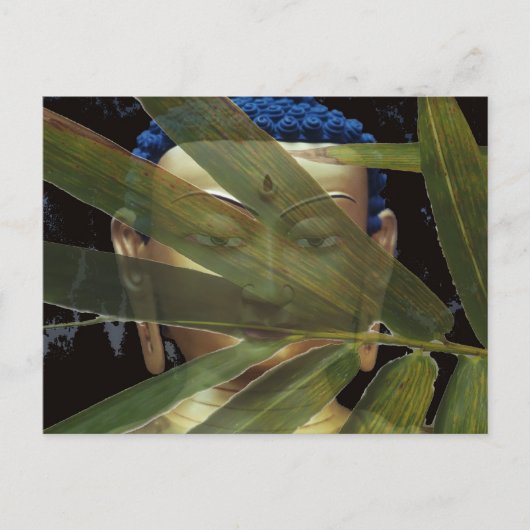 Bambusbuddha Postkarte (Vorderseite)