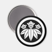 Bambusgentian im Kreis Magnet (Vorderseite/Rückseite)
