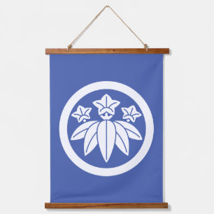 Bambusgentian im Kreis Wandteppich Mit Holzrahmen