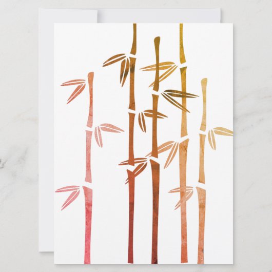 Bambushochzeit Einladung (Rückseite)