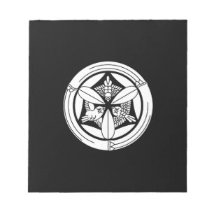 Bambuskreis mit drei Sperlingen Notizblock