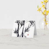 Bambuskunst notecard karte (Gelbe Blume)