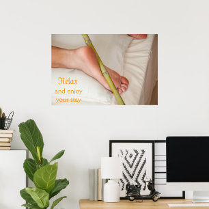 Bambusmassage am Fuß Poster
