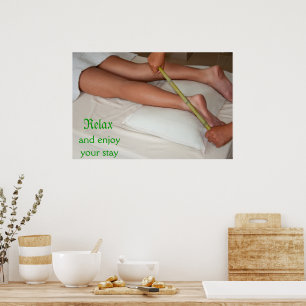Bambusmassage am Knöchel Poster