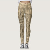 Bambusmuster Leggings (Vorderseite)