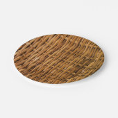 Bambusmuster Pappteller (Schrägansicht)