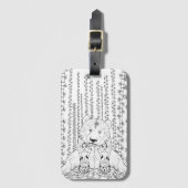 Bambuspanda-Gekritzel Gepäckanhänger (Vorderseite Vertikal)