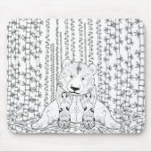 Bambuspanda-Gekritzel Mousepad (Vorne)