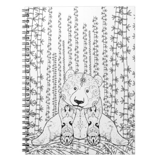 Bambuspanda-Gekritzel Notizblock (Vorderseite)