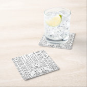 Bambuspanda-Gekritzel Rechteckiger Pappuntersetzer (Vor Ort)