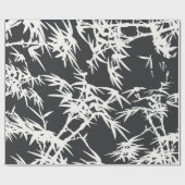 BambusPflanzenmuster des modernen Schwarz-weißen Geschenkpapier (Flach)