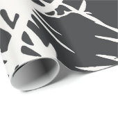 BambusPflanzenmuster des modernen Schwarz-weißen Geschenkpapier (Rolleneckpunkt)