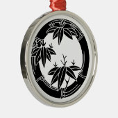 Bambusring mit Bambus-Blätter Silbernes Ornament (Rechts)