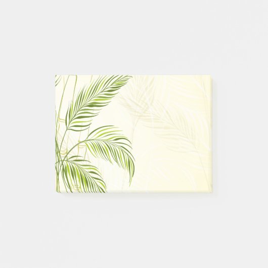 Bambusstalks und -Blätter, in Druckform - 4x3 Post-it Klebezettel (Vorderseite)