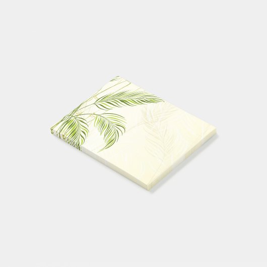 Bambusstalks und -Blätter, in Druckform - 4x3 Post-it Klebezettel (angewinkelt)