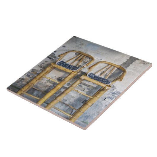 Bambusstühle im alten Stil, Xitang, Zhejiang, Fliese (Seite)