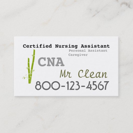 Bambusthema KANN Visitenkarteschablone Visitenkarte (Vorderseite)