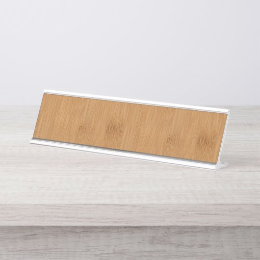 Bambustoast-hölzerner Korn-Blick Schreibtischnamensplakette (Vorderseite )