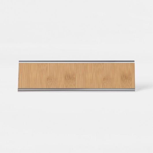 Bambustoast-hölzerner Korn-Blick Schreibtischnamensplakette (Vorderseite )