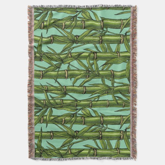 Bambuswald auf hellblau decke (Vorderseite Vertikal)