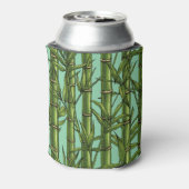 Bambuswald auf hellblau dosenkühler (Kanne Rückseite)