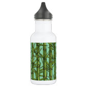 Bambuswald auf hellblau edelstahlflasche (Links)