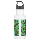 Bambuswald auf hellblau edelstahlflasche (Rückseite)