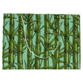 Bambuswald auf hellblau große geschenktüte (Rückseite)