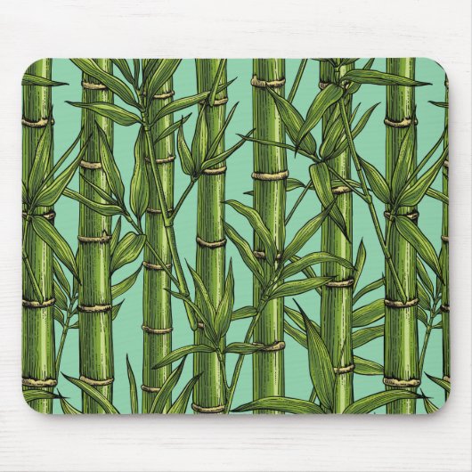 Bambuswald auf hellblau mousepad (Vorne)