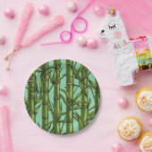 Bambuswald auf hellblau pappteller (Party)