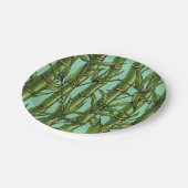 Bambuswald auf hellblau pappteller (Schrägansicht)