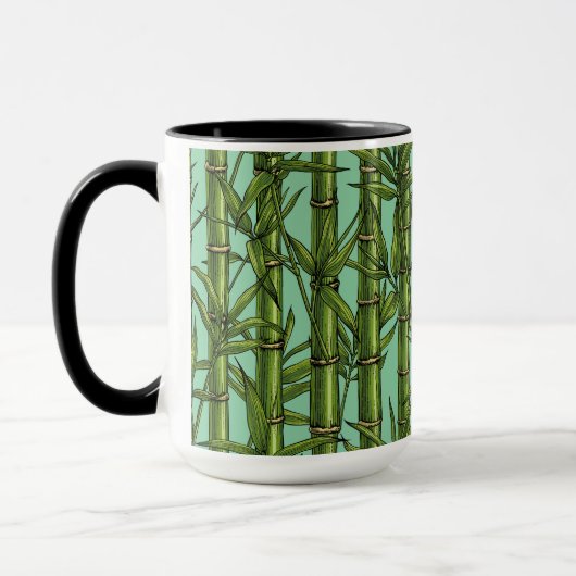 Bambuswald auf hellblau tasse (Links)