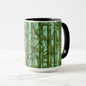 Bambuswald auf hellblau tasse (VorderseiteRechts)