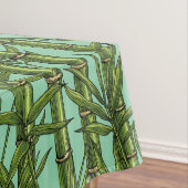 Bambuswald auf hellblau tischdecke (Beispiel)