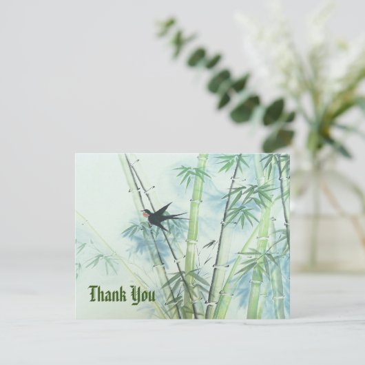 Bambuswald - grün karte (Stehend Vorderseite)