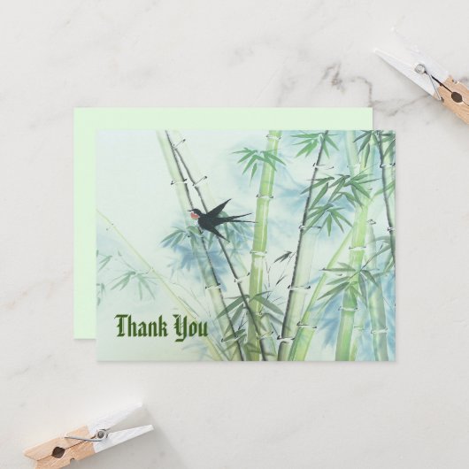 Bambuswald - grün karte (Vorderseite/Rückseite Beispiel)