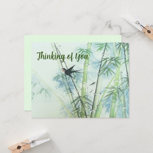 Bambuswald - grün karte (Vorderseite/Rückseite Beispiel)