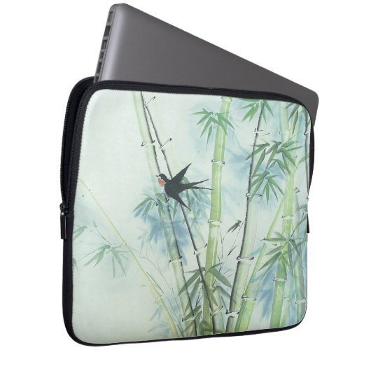 Bambuswald - grün laptopschutzhülle (Vorne Rechts)