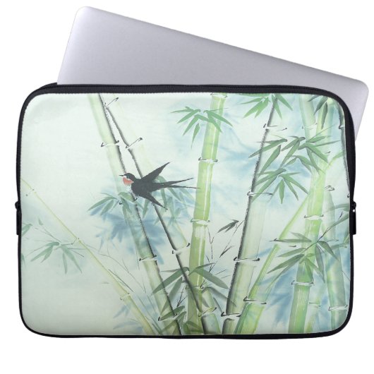 Bambuswald - grün laptopschutzhülle (Vorderseite)