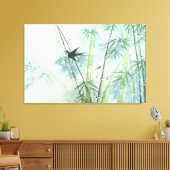 Bambuswald - grün leinwanddruck (Insitu (Wohnzimmer))